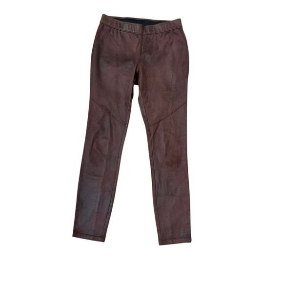 Free People Faux Suede Leggings Burgundy Wine Size 26 - Picture 1 of 5
